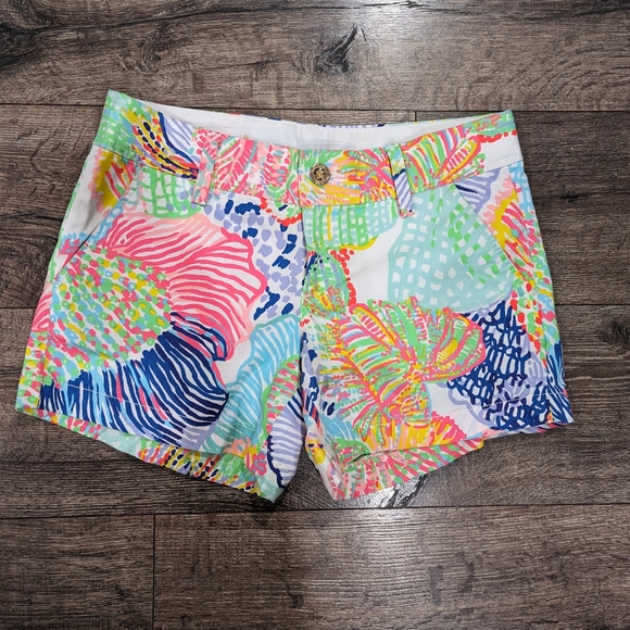 Lilly Pulitzer Size 2 Callahan Shorts Tropical Beach Resort Summer Pool Vacation - Picture 1 of 6
